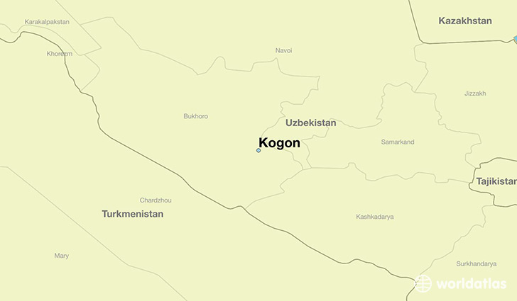 map showing the location of Kogon