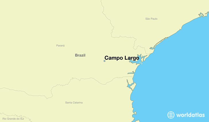 map showing the location of Campo Largo