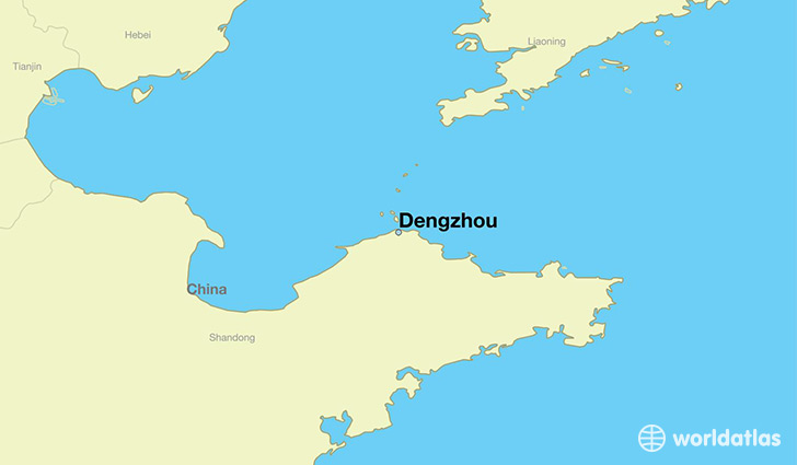 map showing the location of Dengzhou