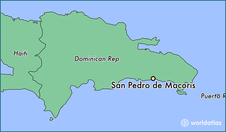 map showing the location of San Pedro de Macoris