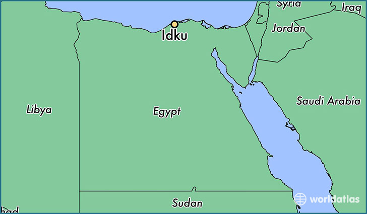 map showing the location of Idku