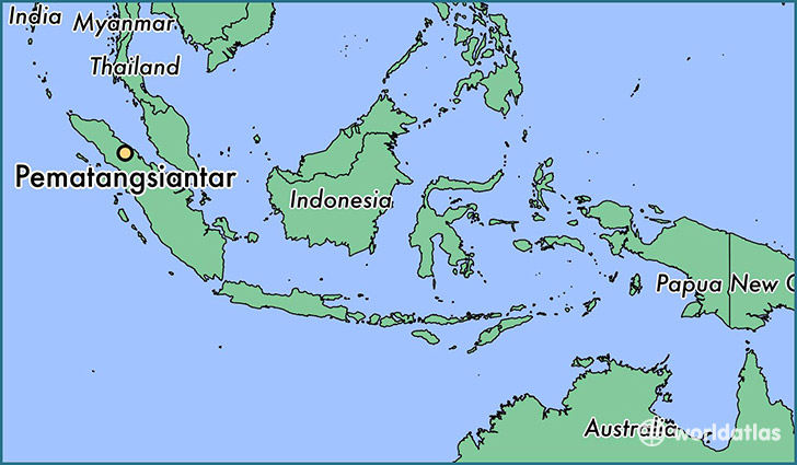 map showing the location of Pematangsiantar