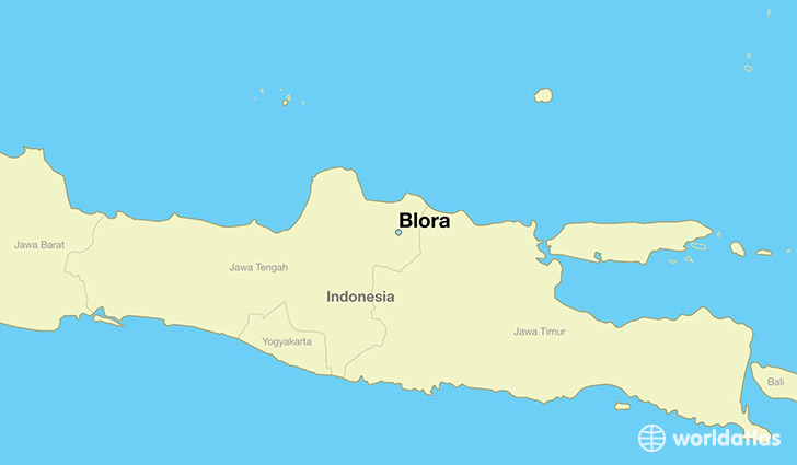 map showing the location of Blora