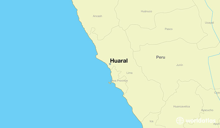 map showing the location of Huaral