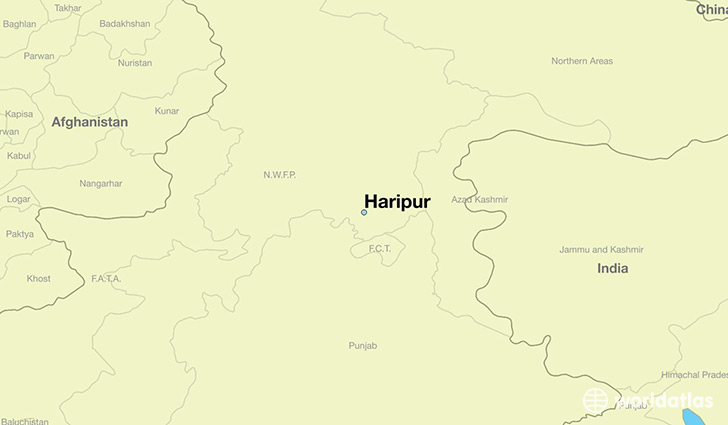 map showing the location of Haripur