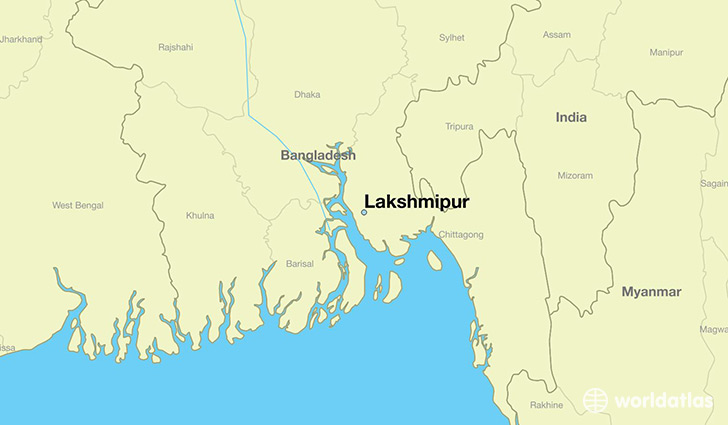 map showing the location of Lakshmipur