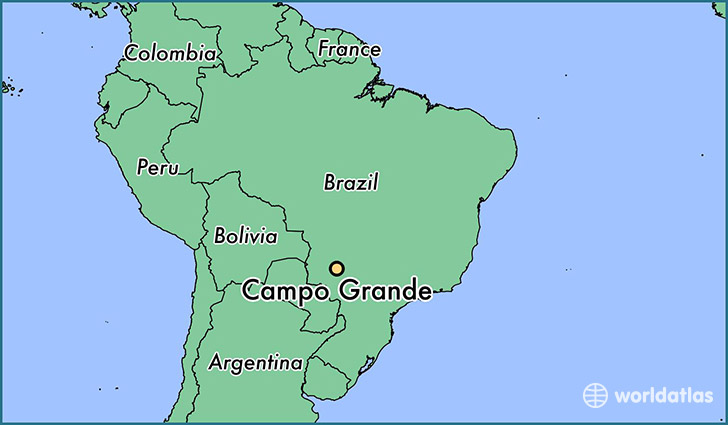 map showing the location of Campo Grande