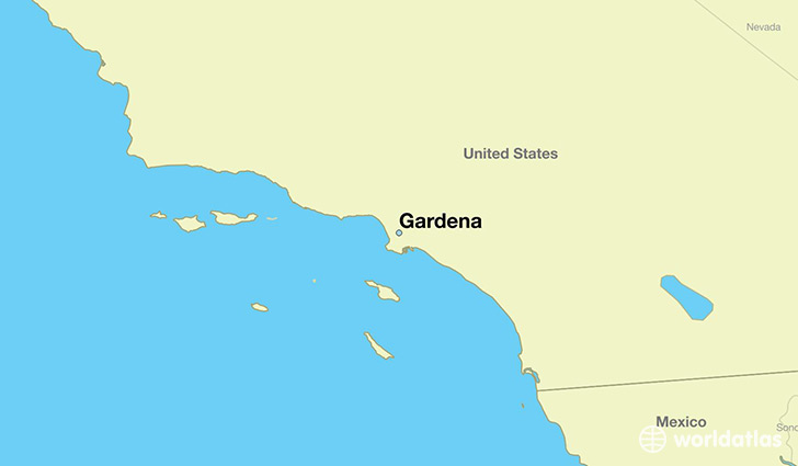 map showing the location of Gardena