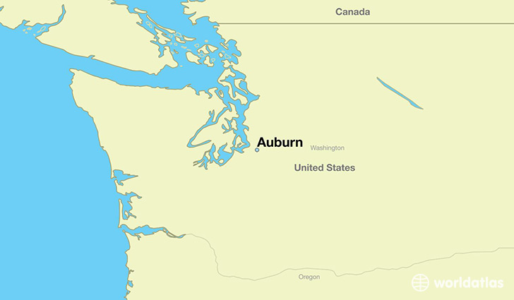 map showing the location of Auburn
