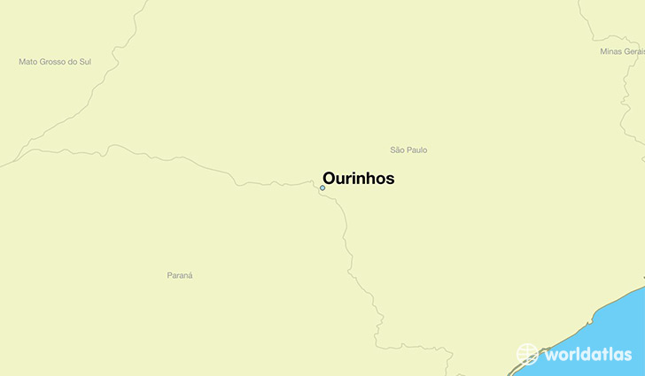 map showing the location of Ourinhos