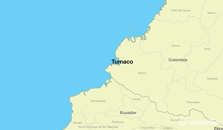 map showing the location of Tumaco