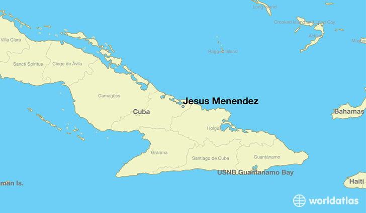 map showing the location of Jesus Menendez