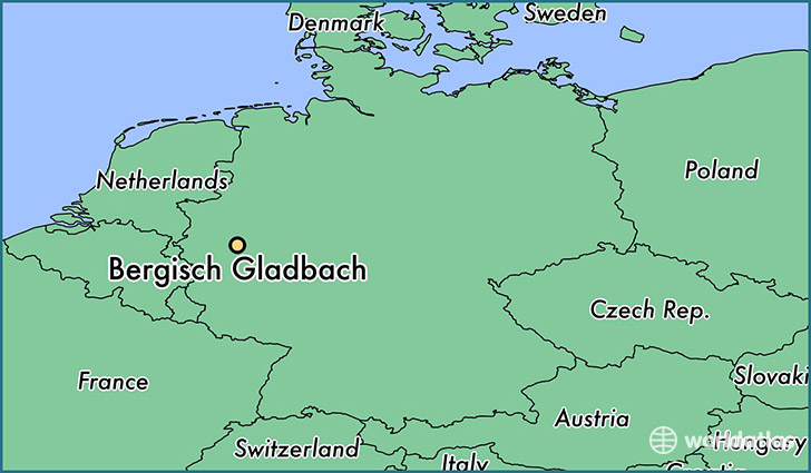 map showing the location of Bergisch Gladbach