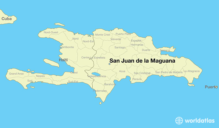 map showing the location of San Juan de la Maguana