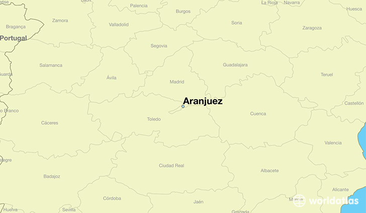 map showing the location of Aranjuez