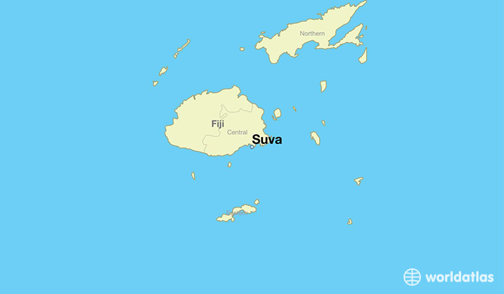 map showing the location of Suva