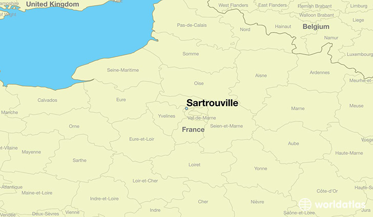 map showing the location of Sartrouville
