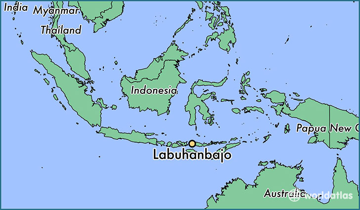 map showing the location of Labuhanbajo