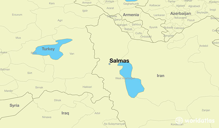 map showing the location of Salmas
