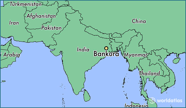 map showing the location of Bankura