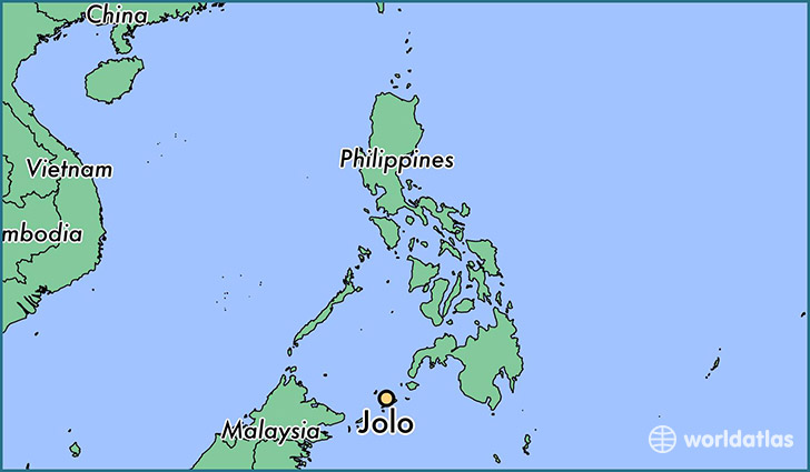 map showing the location of Jolo