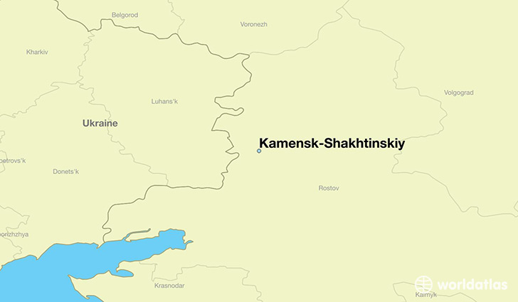 map showing the location of Kamensk-Shakhtinskiy