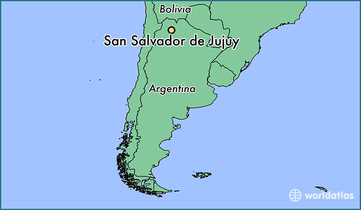 map showing the location of San Salvador de Jujuy