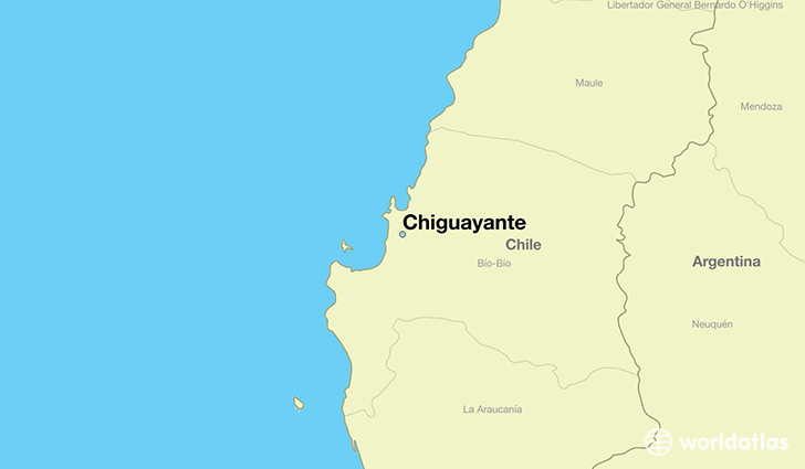map showing the location of Chiguayante