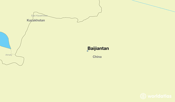 map showing the location of Baijiantan
