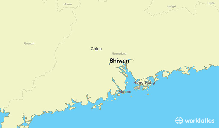 map showing the location of Shiwan