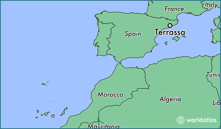 map showing the location of Terrassa