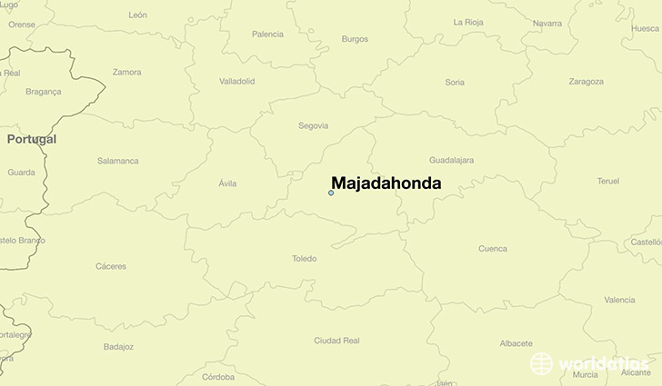 map showing the location of Majadahonda