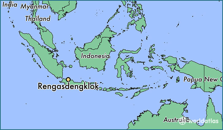 map showing the location of Rengasdengklok