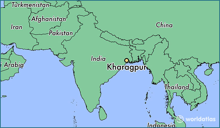 map showing the location of Kharagpur