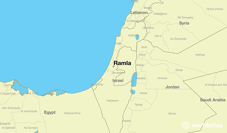map showing the location of Ramla