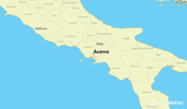map showing the location of Acerra