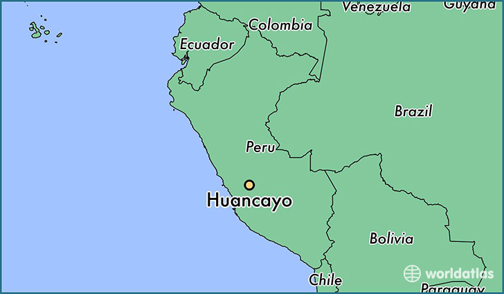 map showing the location of Huancayo