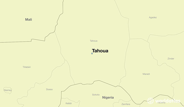 map showing the location of Tahoua