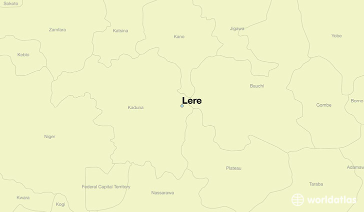 map showing the location of Lere