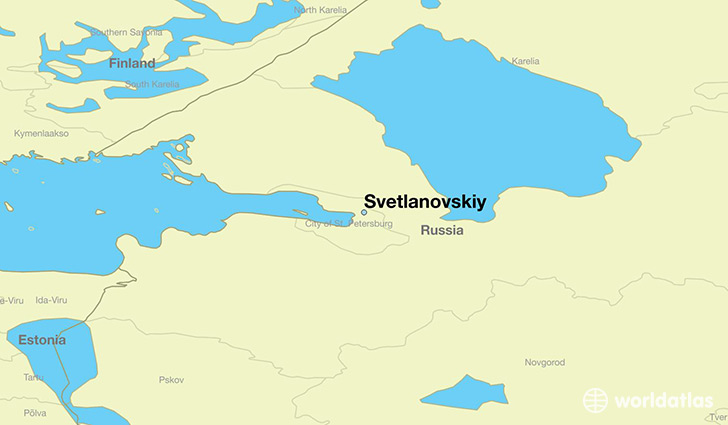 map showing the location of Svetlanovskiy