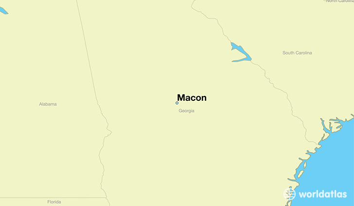 map showing the location of Macon