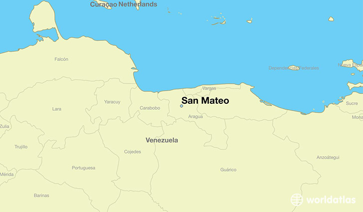 map showing the location of San Mateo