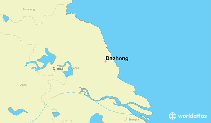 map showing the location of Dazhong