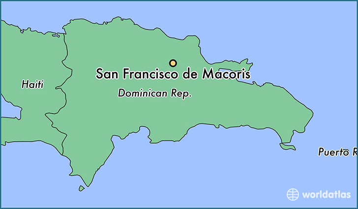 map showing the location of San Francisco de Macoris