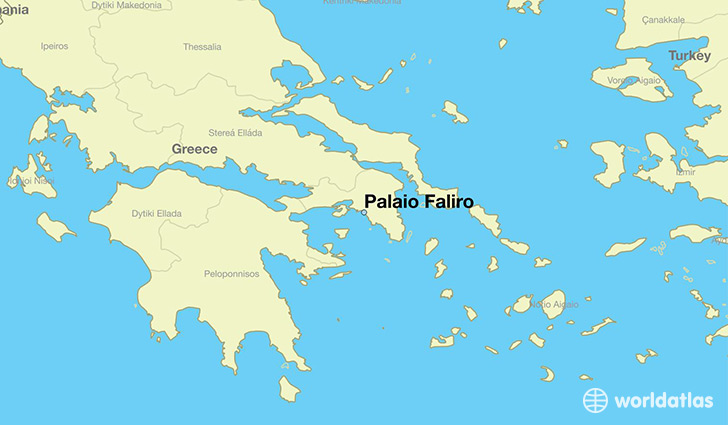 map showing the location of Palaio Faliro