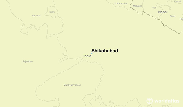 map showing the location of Shikohabad