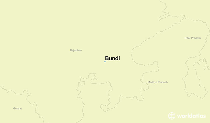 map showing the location of Bundi