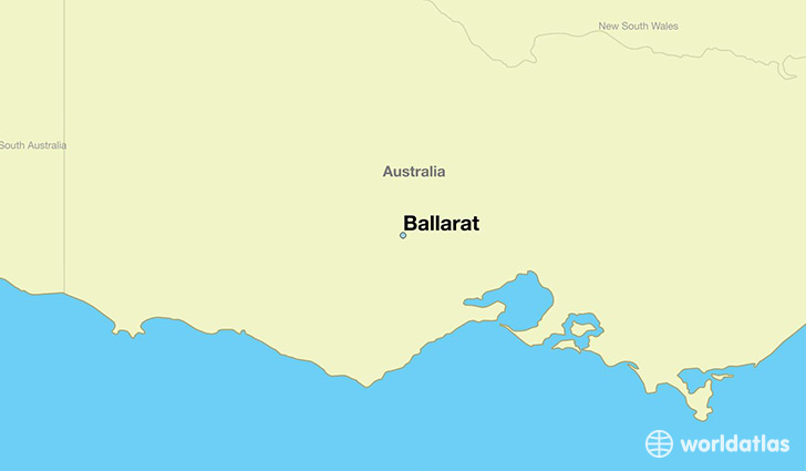 map showing the location of Ballarat