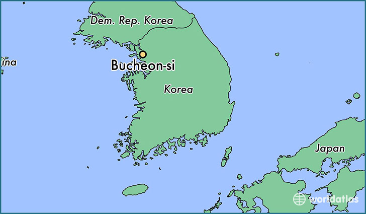 map showing the location of Bucheon-si