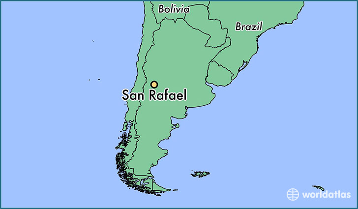 map showing the location of San Rafael